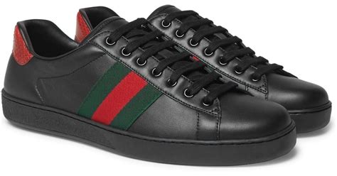 gucci sneakers flame black|all black Gucci sneakers.